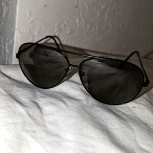 Serengeti Sunglasses Corning Optics Black Aviator Metal Japan 58 mm Mens Vintage
